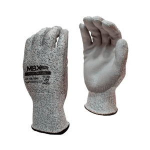 LUVA ANTICORTE MBX-PRO PU3 NIVEL D/5 CA 48856 BANHO PU MEDIX