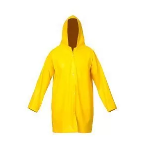 CAPA DE CHUVA DE PVC AMARELA