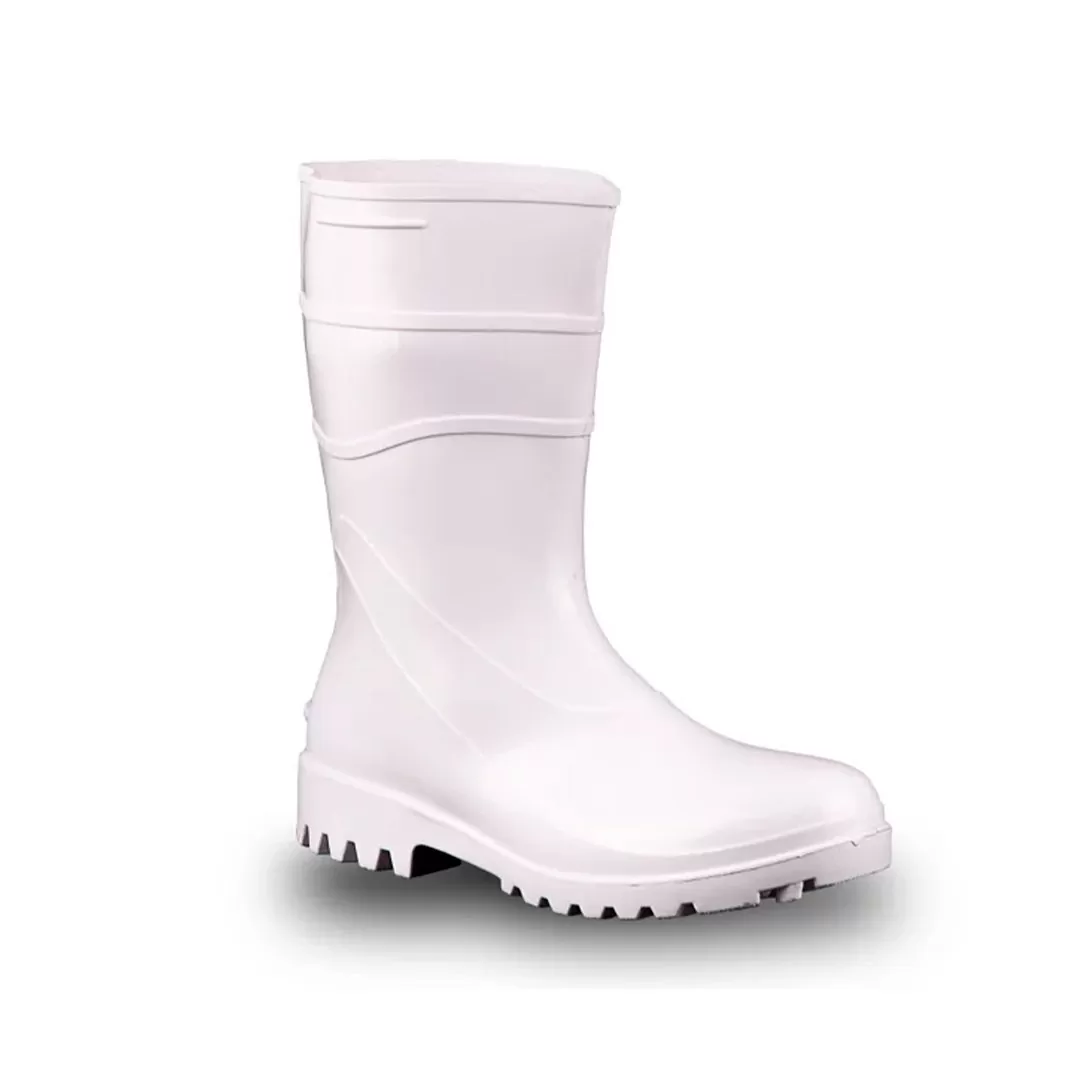 BOTA DE PVC BRANCA CANO MÉDIO