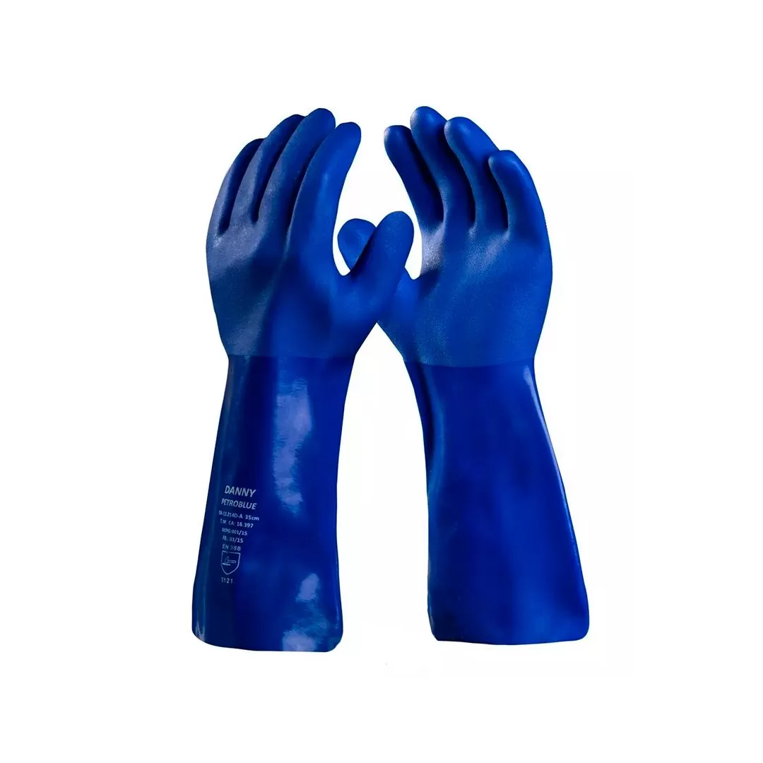 LUVA DANNY PETROBLUE TEMP250º PVC AZUL - CA 38792