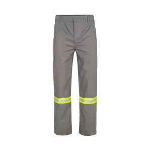 CALÇA NR10 CINZA COM FAIXA REFLETIVA