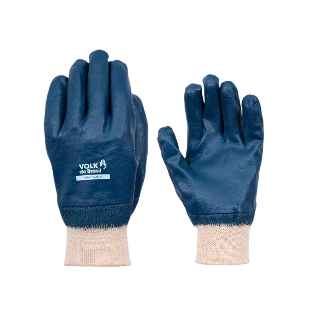 LUVA NITRÍLICA TOTAL VOLKNIT PUNHO EM MALHA - CA 25084