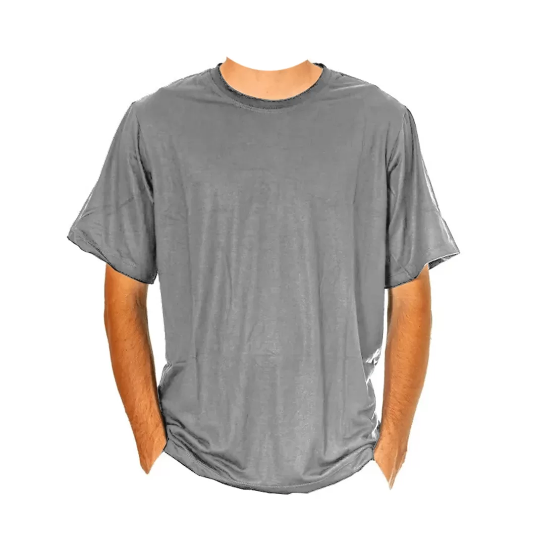 CAMISETA MANGA CURTA MALHA PV CINZA