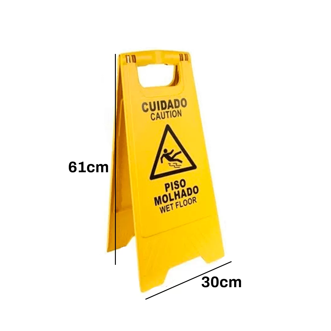 PLACA PISO MOLHADO TIPO CAVALETE MEDIDA 61CM X 30CM - Imagem 2