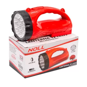 LANTERNA 12 LEDS RECARREGAVEL 110/220V. BATERIA SELADA 4V. 900MA.