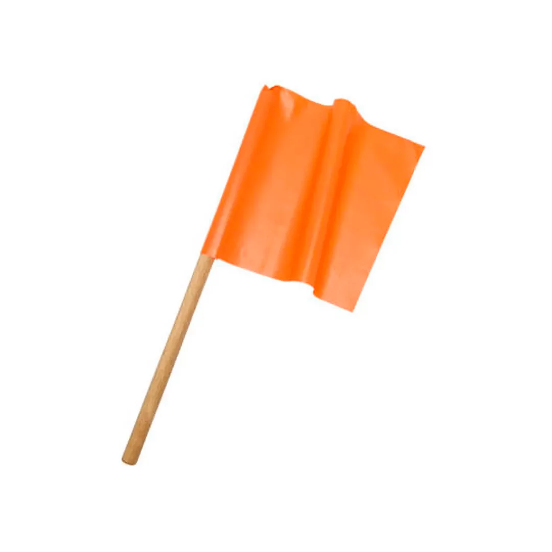 BANDEIROLA DE SINALIZAÇÃO LARANJA COM CABO - Imagem 3