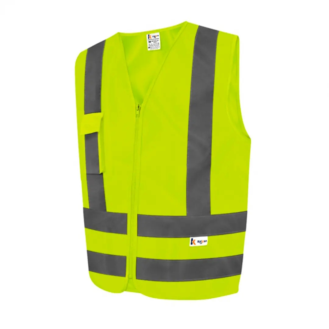 COLETE REFLETIVO DE ZIPER AMARELO FLUOR 1 BOLSO KALIPSO - Imagem 2