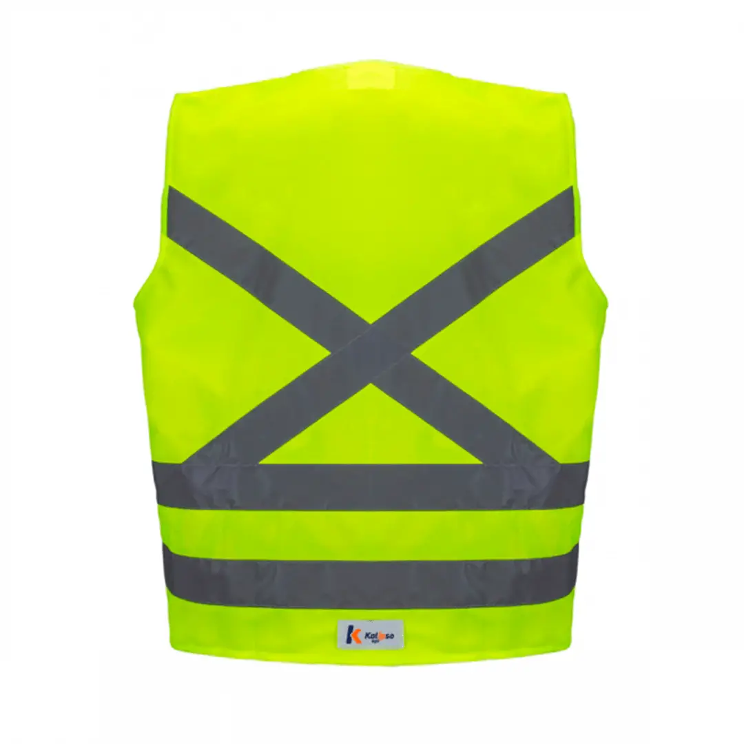 COLETE REFLETIVO DE ZIPER AMARELO FLUOR 1 BOLSO KALIPSO - Imagem 3