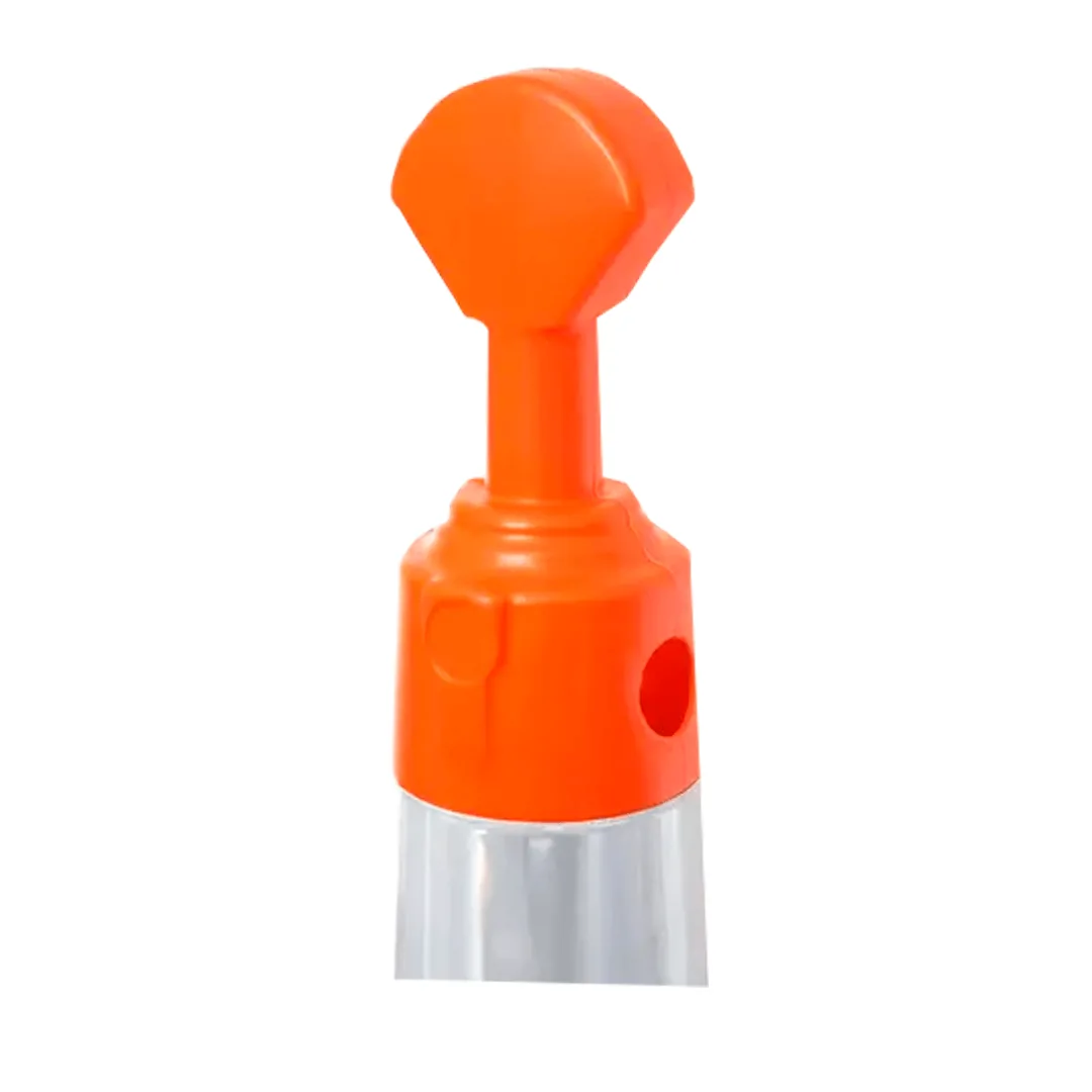 CONE BALIZADOR TIPO T 105CM LARANJA/BRANCO COM FAIXA REFLETIVA BASE BORRACHA 4,2KG - Imagem 3