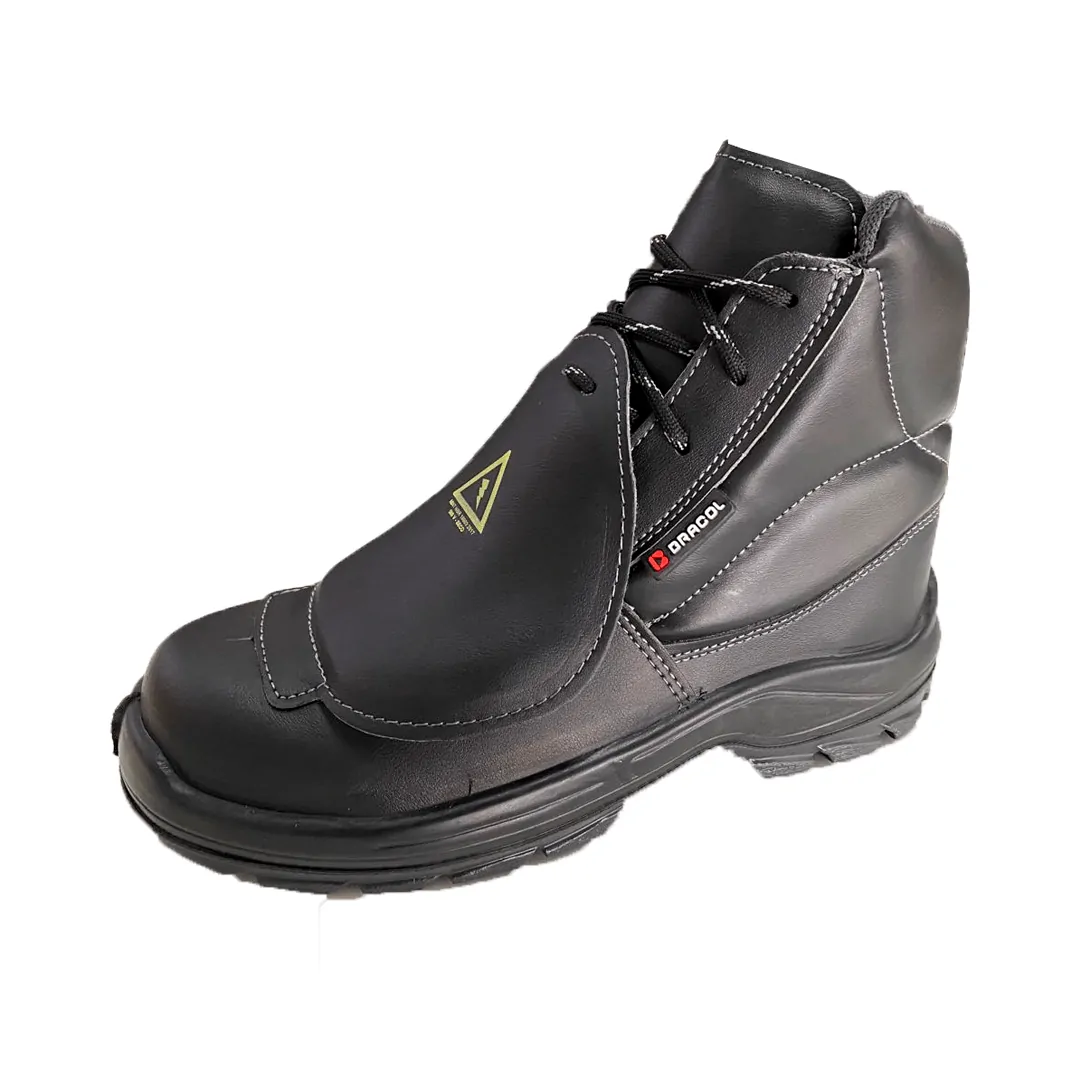 BOTA MANOBREIRO MICROFIBRA BRACOL ISOLANTE ELETRICO ANTITORÇÃO ANTIPERFURO PROTEÇÃO METATARSO BICO COMPOSITE CA 39718