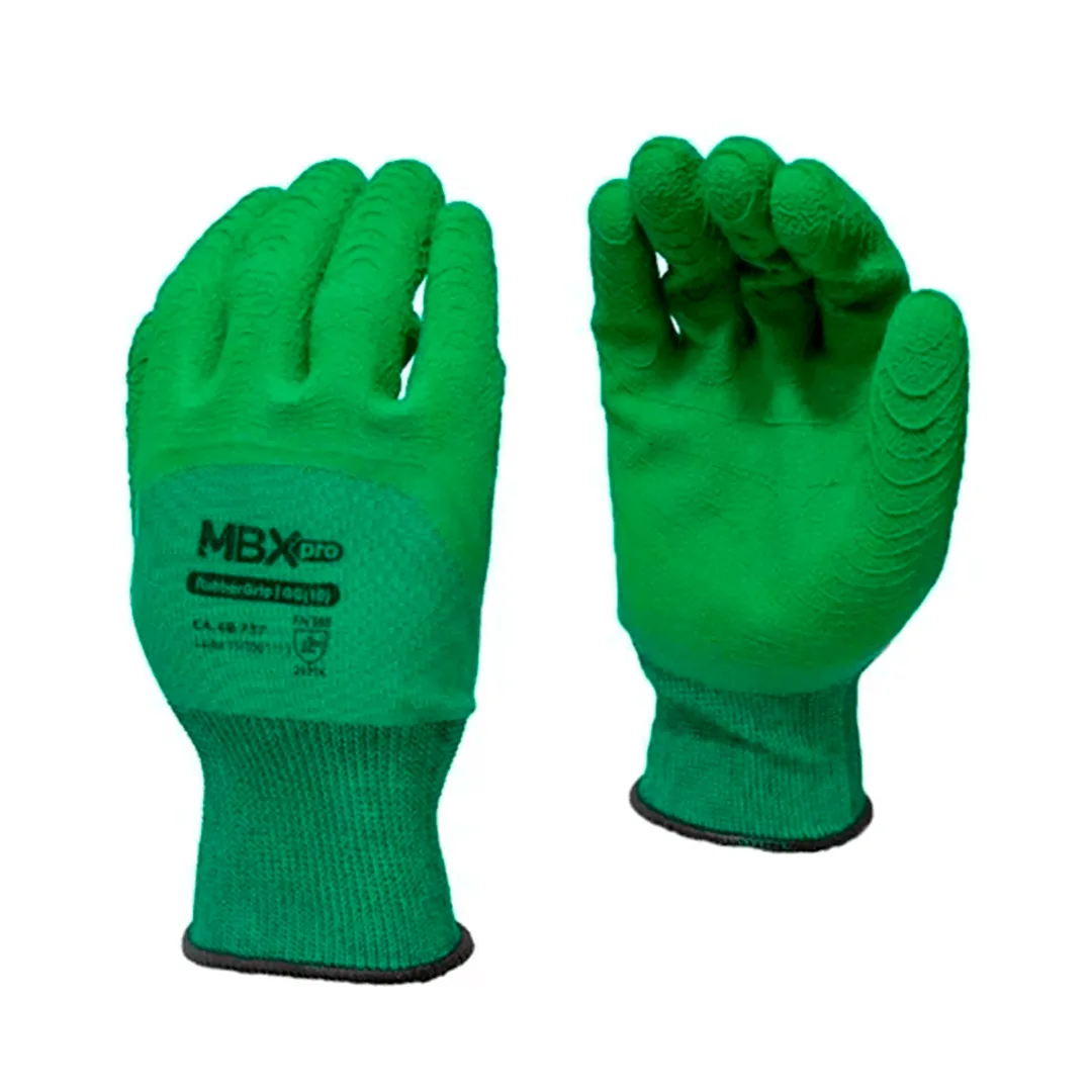 LUVA NITRILON RUBBERGRIP COM BANHO EM BORRACHA NATURAL CORRUGADA MEDIX