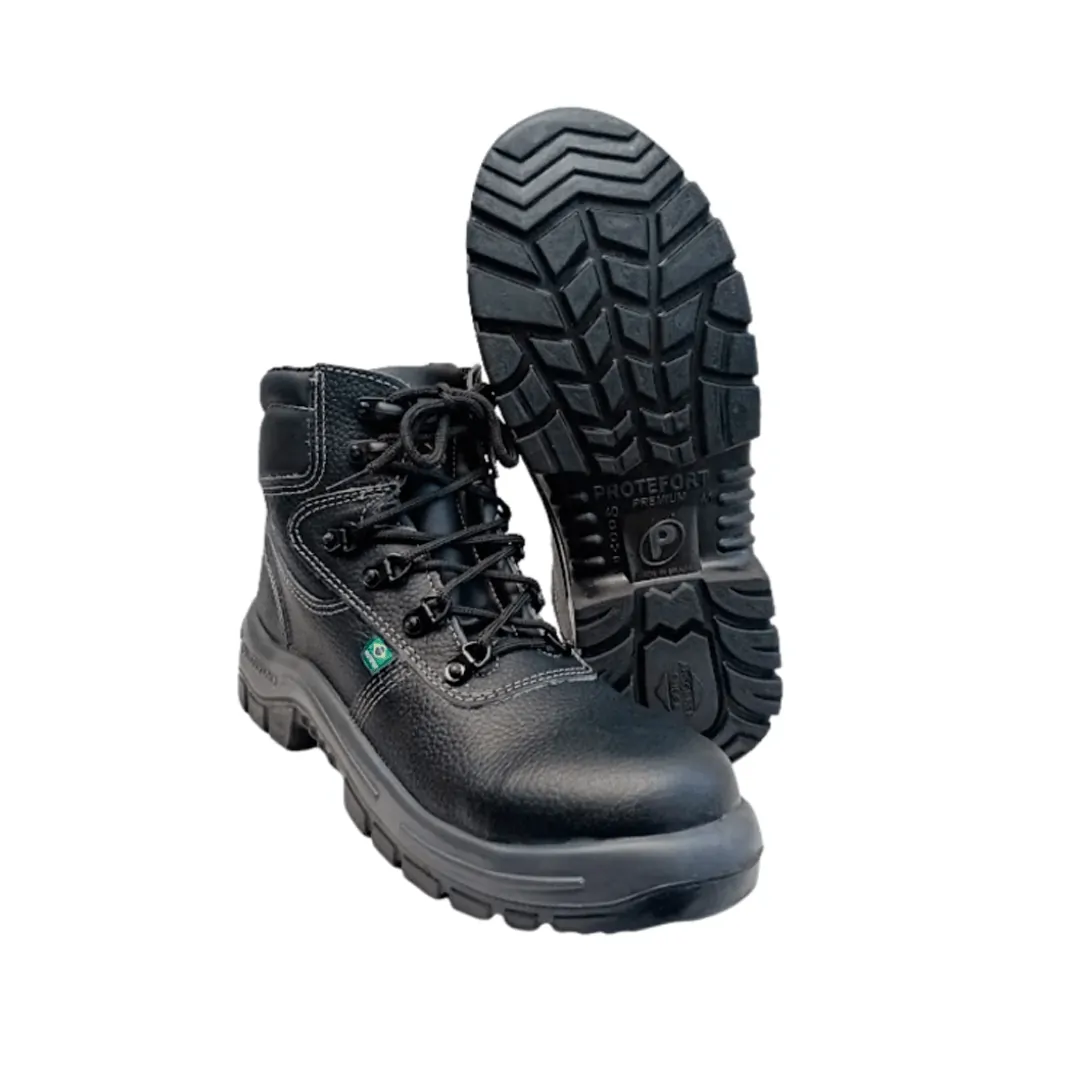 BOTA DE SEGURANÇA PROTEFORT COTURNO GOLD COURO VAQUETA ISOLANTE ELÉTRICO BICO DE COMPOSITE SOLADO PREMIUM BI-DESNSIDADE CA 43906 - Imagem 2